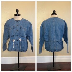 Madewell Denim Claremont Drawstring Jacket in Saybrook Wash Size Medium